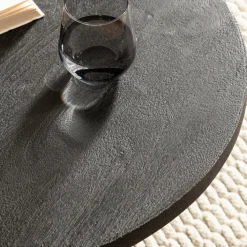 Couchtisch 60 cm Mango massiv Schwarz