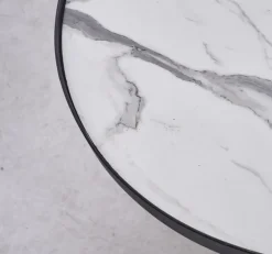 Couchtisch - Set KALMAR 2-tlg. Steinoptik schwarz/weiß