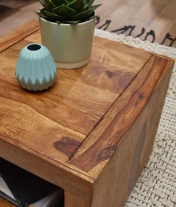 Couchtisch 50 x 50 cm braun