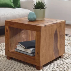 Couchtisch 50 x 50 cm braun