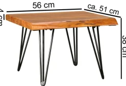 Couchtisch 56 x 51 cm braun