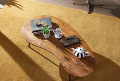 Couchtisch 122 x 63 cm braun/ schwarz