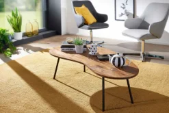 Couchtisch 122 x 63 cm braun/ schwarz