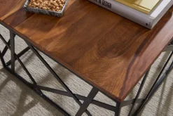 Couchtisch 60 x 60 cm braun/ schwarz