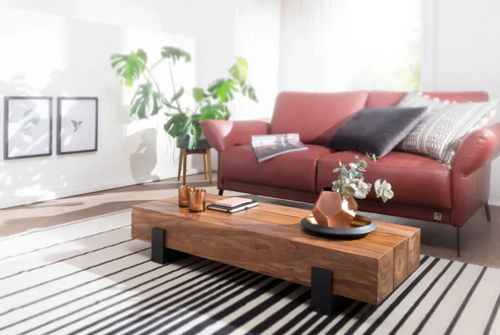 Couchtisch 115 x 44 cm braun/ schwarz