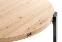 Couchtisch 75 x 42 cm braun/schwarz rund