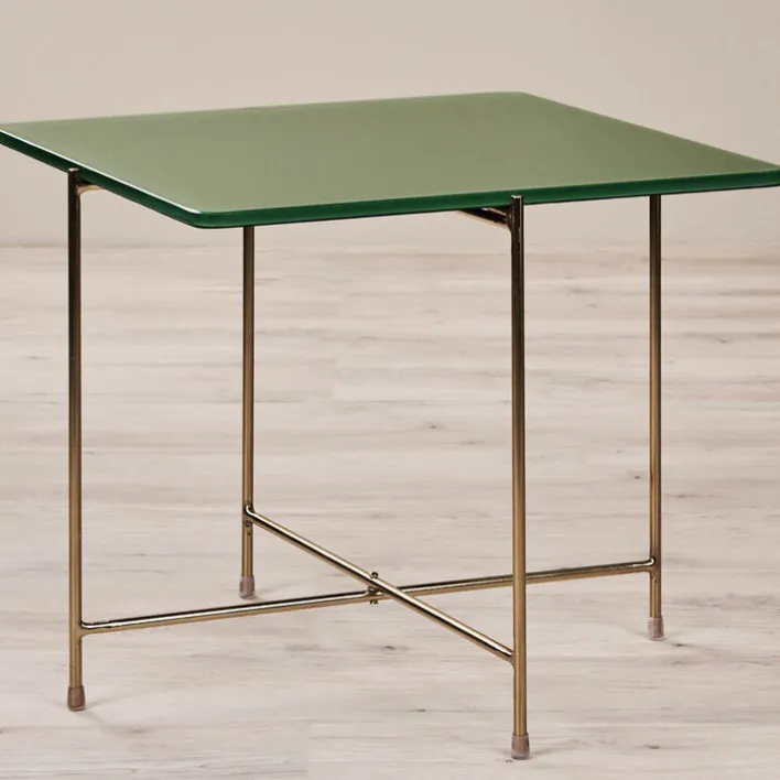 Couchtisch 50 x 45 cm Casted Glass green