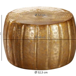 Couchtisch 60 x 36 cm Goldfarbig