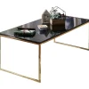 Couchtisch 120 x 60 cm Goldfarbig/ Schwarz