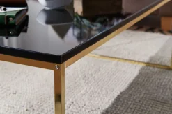 Couchtisch 120 x 60 cm Goldfarbig/ Schwarz