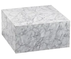 Couchtisch 60 x 60 cm Marmor Optik Grau