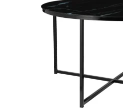 Couchtisch 80 x 80 cm rund schwarz