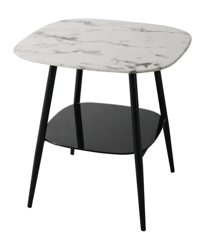 Couchtisch 55 x 55 cm schwarz /weiß