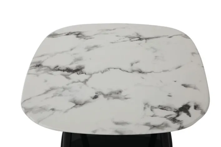 Couchtisch 55 x 55 cm schwarz /weiß