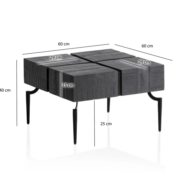 Couchtisch 60 x 60 cm Schwarz