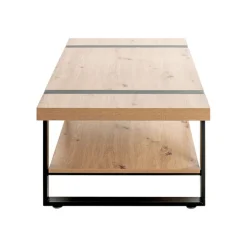 Couchtisch 120 x 60 cm Schwarz/ Asteiche