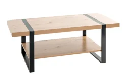 Couchtisch 120 x 60 cm Schwarz/ Asteiche