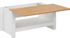 Couchtisch 85 x 47 cm weiß/ braun