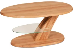 Couchtisch 100 x 65 x 48 cm Buche massiv Braun