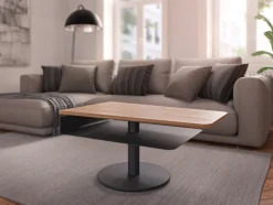 Couchtisch 100 x 60 x 46-64 cm Eiche furniert Braun