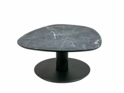 Couchtisch 80 x 80 x 38,5 lackiert, Optik Marmor Marble Grigio Grau