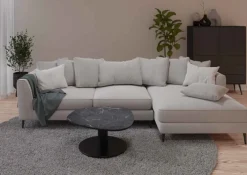 Couchtisch 80 x 80 x 38,5 lackiert, Optik Marmor Marble Grigio Grau