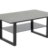 Couchtisch ARNE 105x45x69 cm Keramikoptik/schwarz