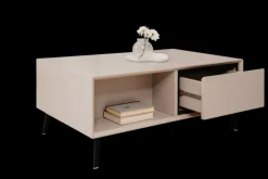 Couchtisch ARONA 94 x 40 x 50 cm sandfarben/schwarz