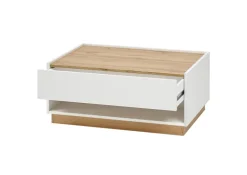 Couchtisch CITY 90x60 cm Weiß/Wotan Eiche Nachbildung
