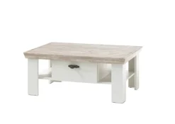 Couchtisch FLORENZ 109x69 cm weiß/braun