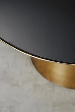 Couchtisch GAJETTA 80 x 45 cm rund goldfarbig