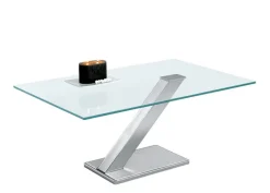 Couchtisch LAS VEGAS Edelstahl/Glasplatte ca. 110 x 46 x 70 cm