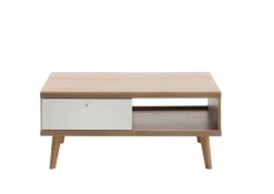 Couchtisch LENA 107x67 cm Eiche Riviera/ Weiss matt