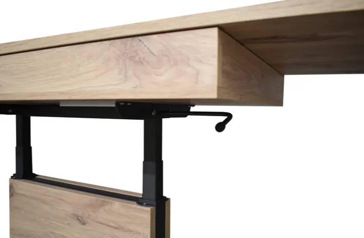 Couchtisch LIFT 110x60 cm Vulkanschwarz Supermatt / Asteiche Dekor