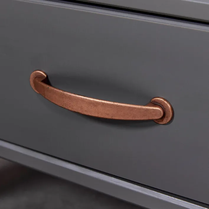 Couchtisch NICLAS 115x45x60 cm Massivholz grau/braun