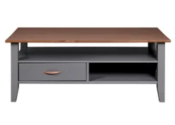 Couchtisch NICLAS 115x45x60 cm Massivholz grau/braun