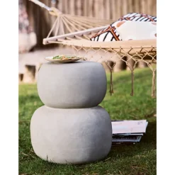 Couchtisch ODA 41 x 35 cm Betonoptik grau-grün