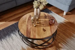 Couchtisch rund 60 cm braun