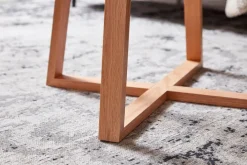 Couchtisch rund 58 cm Eiche/ Klarglas