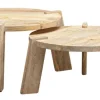 Couchtisch rund 2er Set Mango massiv