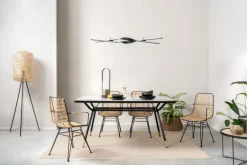 Couchtisch rund LORENZ Rattangeflecht