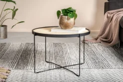 Couchtisch rund LORENZ Rattangeflecht