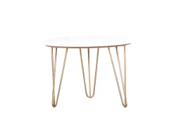 Couchtisch SCAN 65x65 cm weiß/goldfarbig