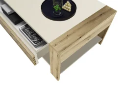 Couchtisch TOMAR 108 x 60 cm braun/kaschmirfarbig