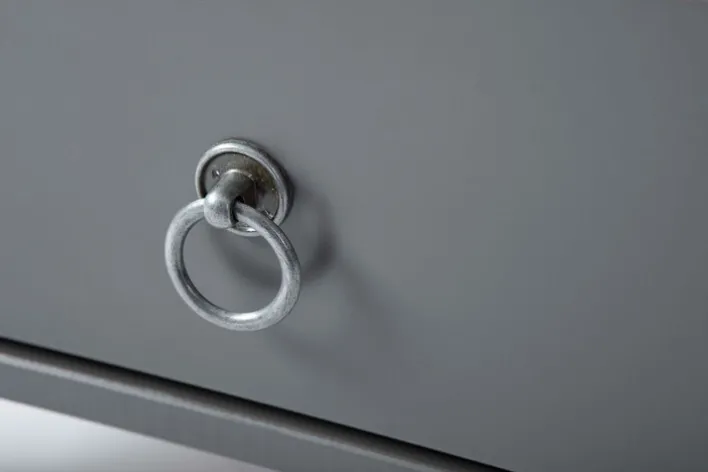 Couchtisch VALENTIN 75x45x75 cm Massivholz Kiefer grau