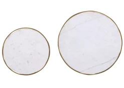 Couchtisch-Set CHUCK IV 2-tlg. weiß/goldfarbig