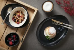 CreaTable Dessertteller PIETRA Keramik schwarz