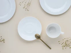 CreaTable Kaffeetasse FLEUR ROYAL 6er Set creme weiß