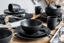CreaTable Kombiservice SOFT TOUCH BLACK 16-teilig schwarz