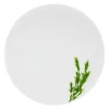 CreaTable Pizzateller KRÄUTER ROSMARIN 33 cm Porzellan weiß